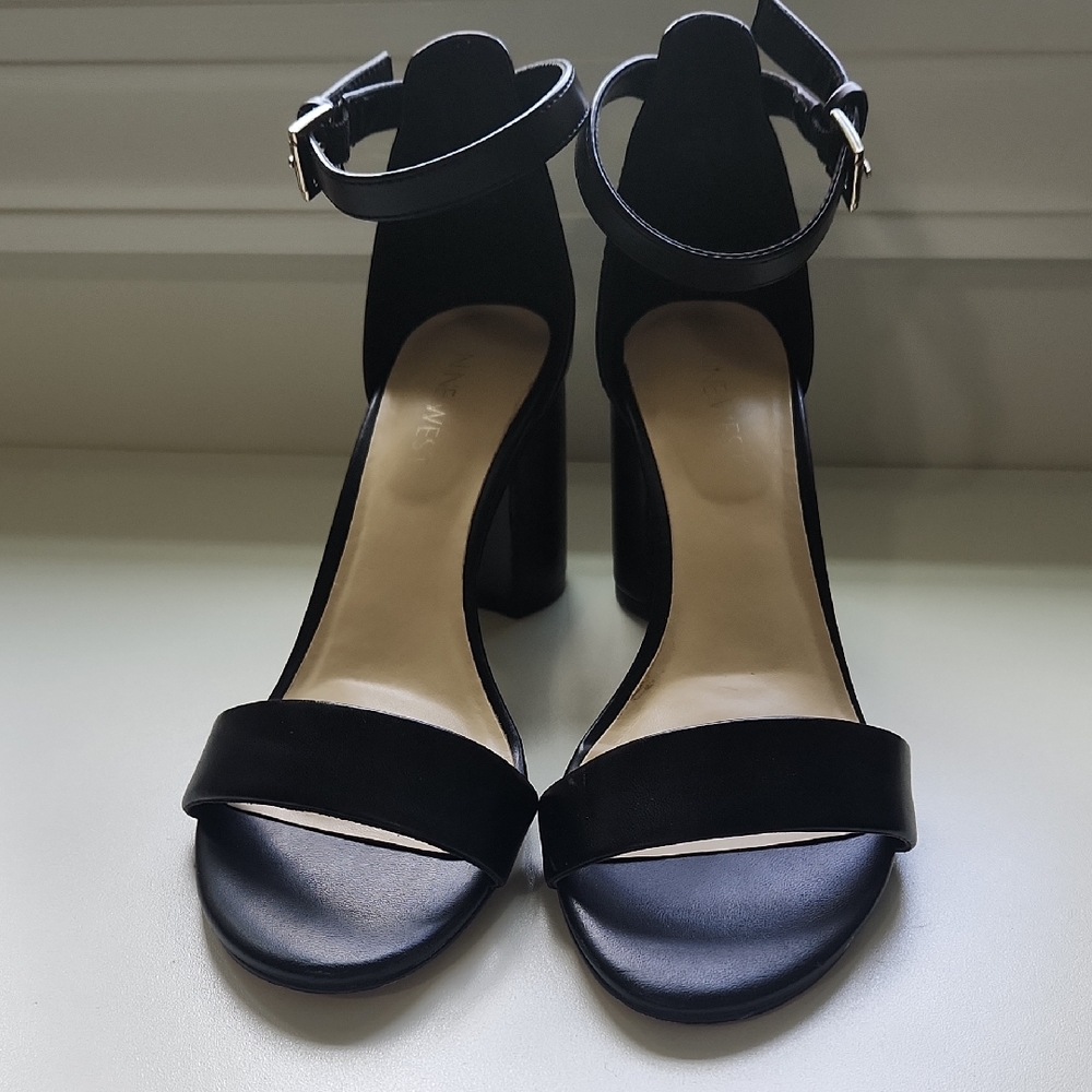 Nine West Black Ankle Strap Heels